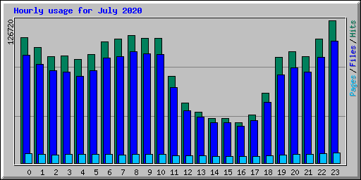 Hourly usage for July 2020