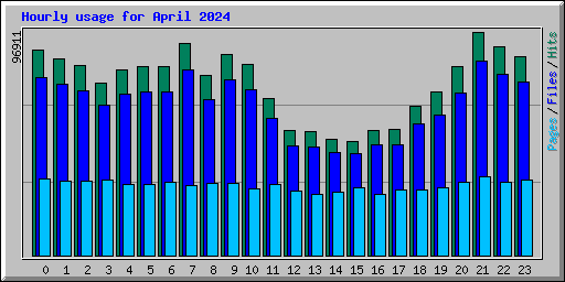 Hourly usage for April 2024