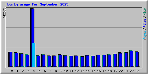 Hourly usage for September 2025