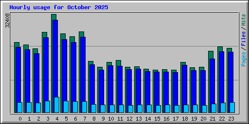 Hourly usage for October 2025